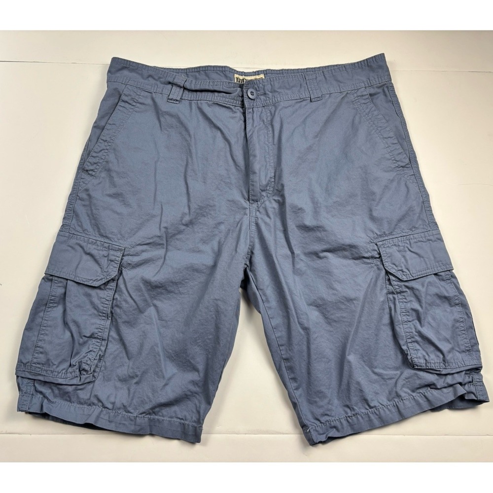 Field & Forest Men's Steel Blue 100% Cotton Cargo Shorts Size 40 Inseam 12"